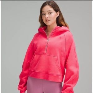 Brand new in bag xs/s lipgloss pink Scuba oversized half zip hoodie